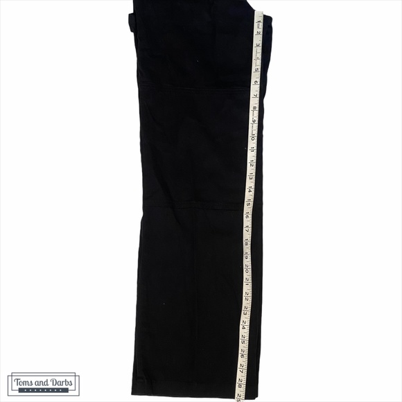 Topshop High Waisted Wide Leg Cargo Pant with Pockets - Black - Picture 13 of 14